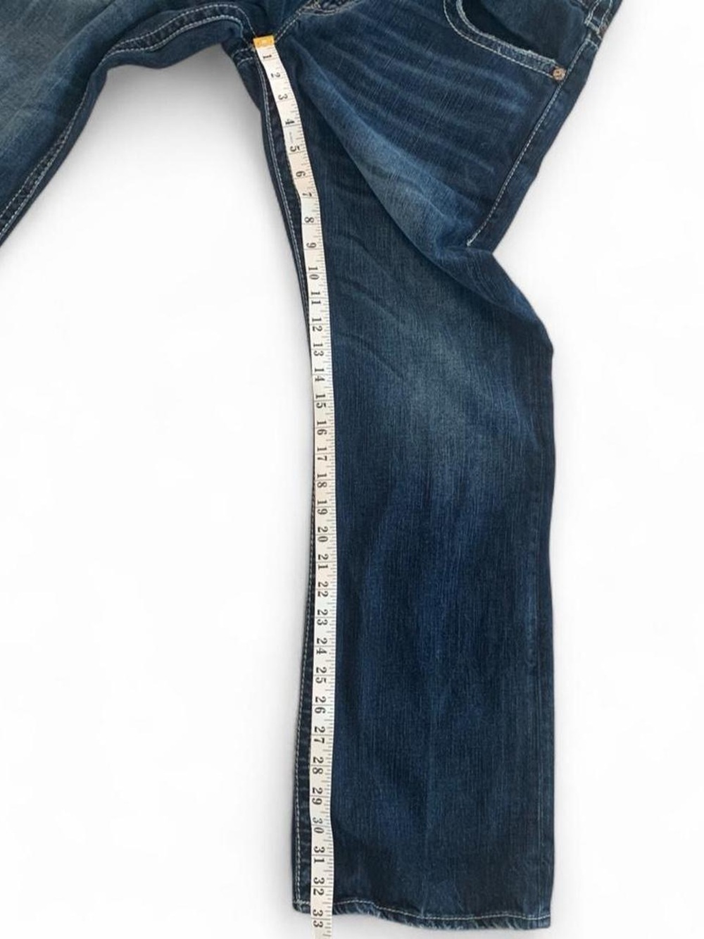 Early 2000s grunge 1921 western globe works dark wash bootcut jeans - Picture 4 of 8